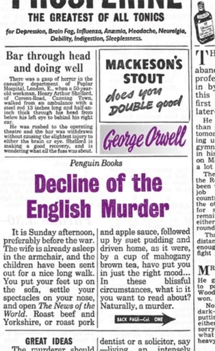 Decline of the English Murder - George Orwell