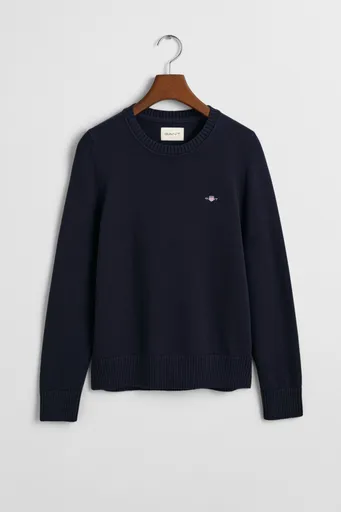 SVETR GANT CLASSIC COTTON C-NECK EVENING BLUE