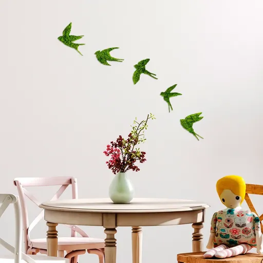 Dekorativní kovový doplněk na zeď Swallows