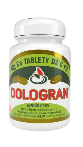 DOLOGRAN Dologran tablety Mg, Ca, D3, C, K2 60 tablet