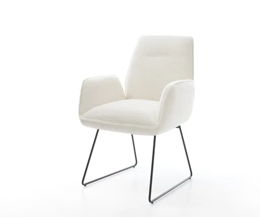 Jídelní židle Zoa-Flex bouclé měkký béžová tenká podnož černá