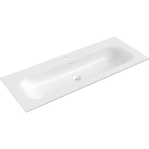 MEXEN Vela umyvadlo zapuštěné do desky 121 x 46,5, bílá lesk 25231200