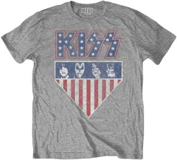 Kiss Tričko Stars And Stripes Unisex Grey 2XL