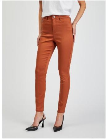 Hnědé dámské skinny fit kalhoty ORSAY Paul 36