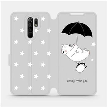 Flipové pouzdro na mobil Xiaomi Redmi 9 - MH08P Méďa a tučňák - always with you (5903516313303)