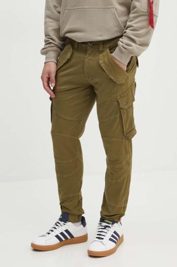 Kalhoty Alpha Industries Combat Pant LW pánské, zelená barva, ve střihu cargo, 126215