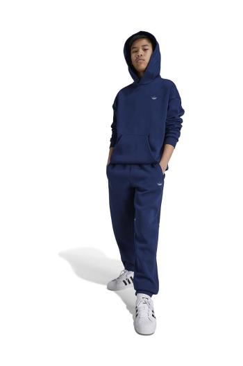 Dětská mikina adidas Originals HOODIE tmavomodrá barva, s kapucí, hladká, IX6843