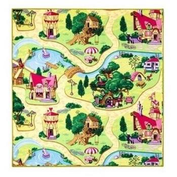 Covor copii Satul din poveste, 133 x 133 cm, 133 x 133 cm