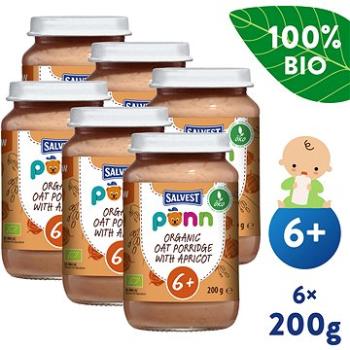 SALVEST Ponn BIO Meruňky s ovesnými vločkami (6× 200 g) (4740073075456)