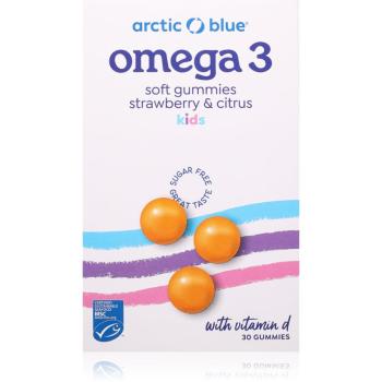 Arctic Blue Omega 3 Kids podpora psychické a fyzické odolnosti pro děti příchuť Strawberry & Citrus 30 ks