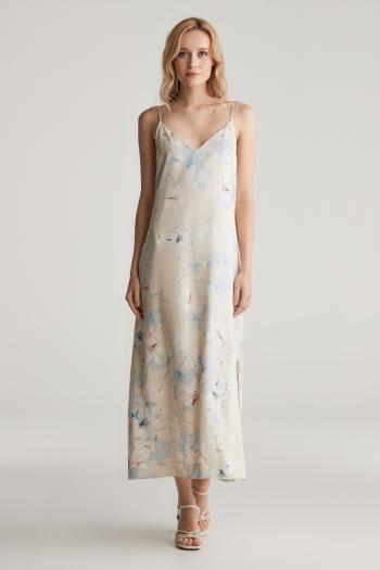 ŠATY GANT FLORAL PRINT SLIP DRESS PUTTY