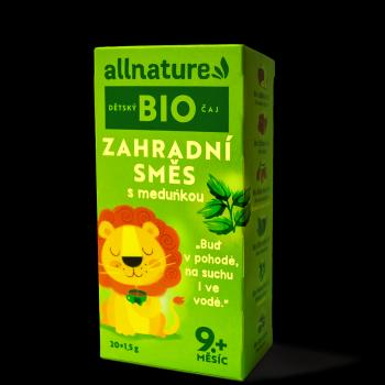 Allnature BIO Zahradní směs s meduňkou dětský čaj 20x1,5 g