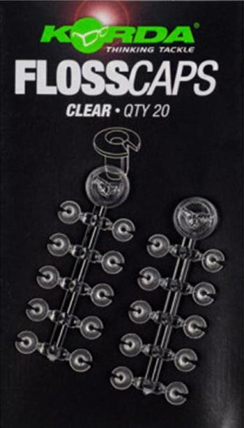 Korda zarážky na nástrahu floss caps clear čiré