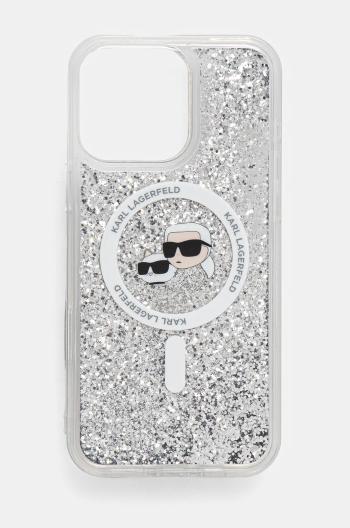 Obal na telefon Karl Lagerfeld iPhone 16 Pro Max 6.9 průhledná barva, KLHMP16XLGKCSGH