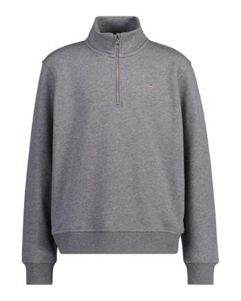 MIKINA GANT SHIELD HALF ZIP SWEATSHIRT CHARCOAL MELANGE