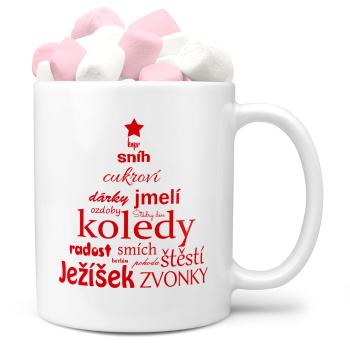 Hrnek Vánoční stromeček (Náplň hrníčku: Marshmallow)