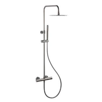 Sprchový systém SAT Aurum s termostatickou batériou brúsený gun metal SATSSTKAURBGM