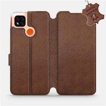 Flipové pouzdro na mobil Xiaomi Redmi 9C - Hnědé - kožené -  Brown Leather (5903516335558)