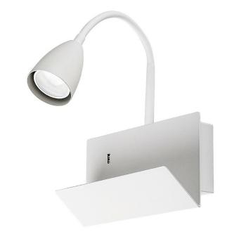 Rabalux 71090 nástenná lampa s odkladacím priestorom Tacito, biela