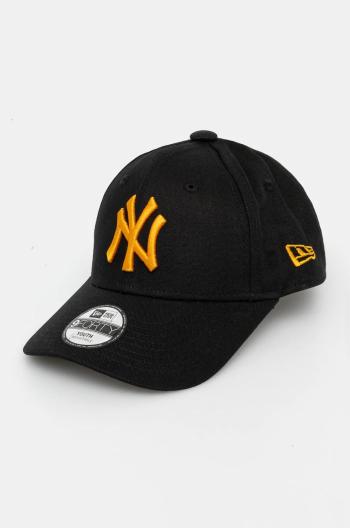 Dětská bavlněná kšiltovka New Era NEW YORK YANKEES černá barva, s aplikací, 60565562