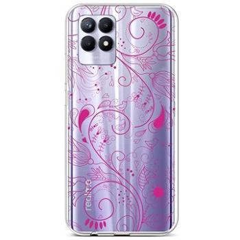 TopQ Kryt Realme 8i silikon Pink Ornament 69855 (Sun-69855)