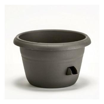Samozavlažovacia žardina Siesta, antracit, Plastia 25 cm, pr. 25 cm