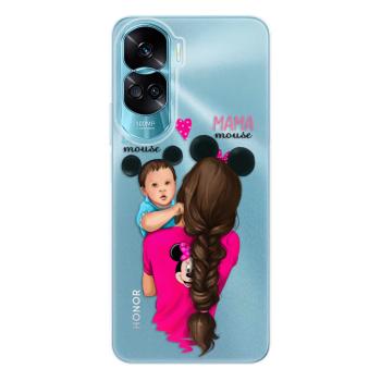 Odolné silikonové pouzdro iSaprio - Mama Mouse Brunette and Boy - Honor 90 Lite 5G