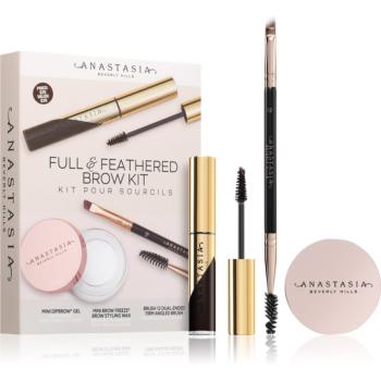 Anastasia Beverly Hills Full & Feathered Brow Kit Mini sada na obočí odstín Ebony