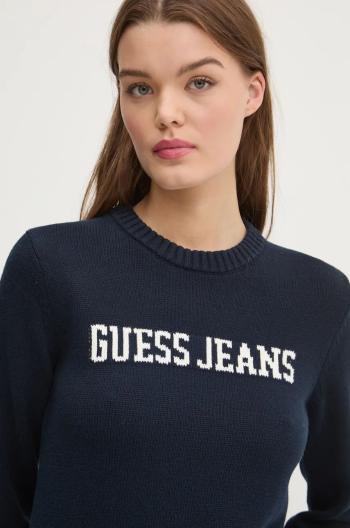 Bavlněný svetr Guess Jeans tmavomodrá barva, W4BR10 Z3HM1