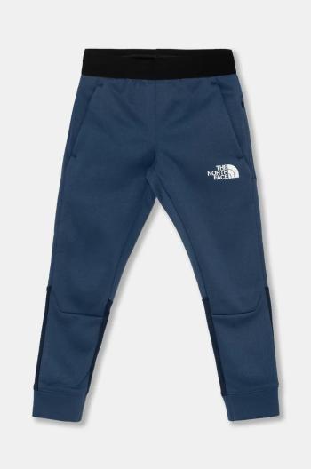 Dětské tepláky The North Face MOUNTAIN ATHLETICS JOGGERS modrá barva, vzorované, NF0A89HW96P1