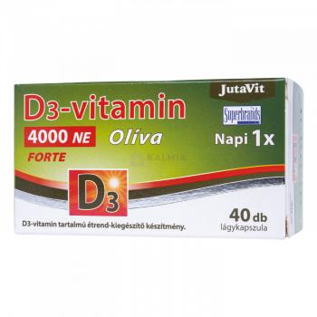 JutaVit D3-vitamin Forte 4000 NE olíva lágykapszula 40 db