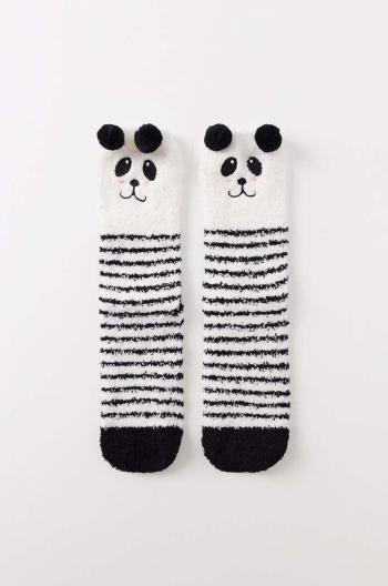 Ponožky women'secret SO FLUFFY PANDA SINGLE dámské, bílá barva, 3618695