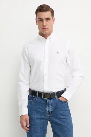 Bavlněná košile Polo Ralph Lauren bílá barva, regular, s límečkem button-down, 710792041