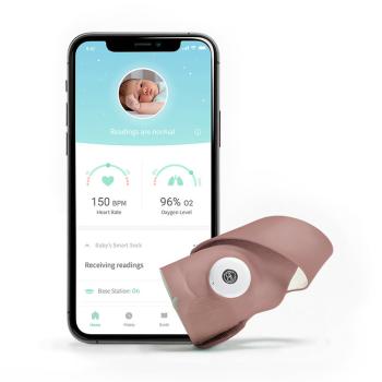 OWLET Ponožka chytrá Owlet Smart Sock 3 - matně růžová