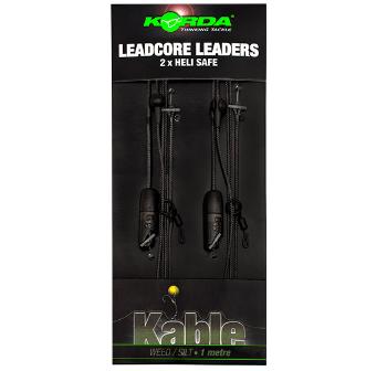 Korda olověná montáž leadcore leader heli safe 1 m 2 ks - weed