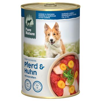 6x400g Pure Nature Adult Ló & csirke nedves kutyatáp