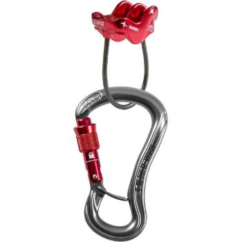 OCÚN BELAY SET CONDOR SCREW / HURRY Sada karabiny s jistítkem, červená, velikost