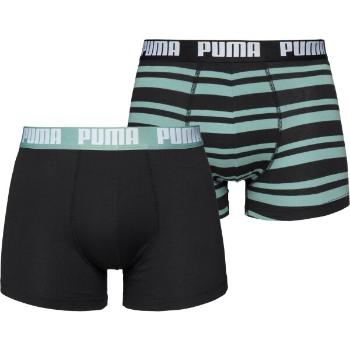 Puma HERITAGE STRIPE BOXER 2P Pánské boxerky, černá, velikost