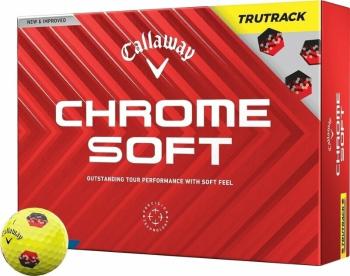 Callaway Chrome Soft 2024 Yellow TruTrack Golfové míčky