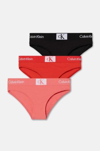 Dětské kalhotky Calvin Klein Underwear 3-pack růžová barva, G80G800699