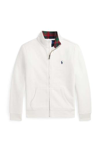 Dětská mikina Polo Ralph Lauren bílá barva, hladká, 323953025002