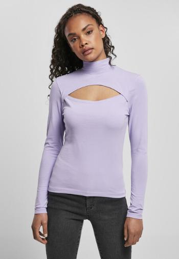 Urban Classics Ladies Cut-Out Turtleneck Longsleeve lavender - S