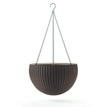 Keter Závěsný květináč Sphere antracit, pr. 35 cm