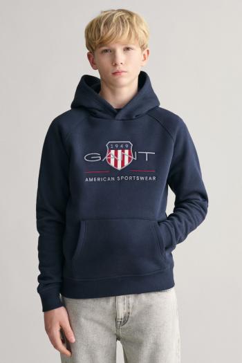 MIKINA GANT ARCHIVE SHIELD HOODIE EVENING BLUE