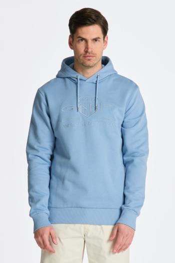 MIKINA GANT REG TONAL SHIELD HOODIE GENTLE BLUE