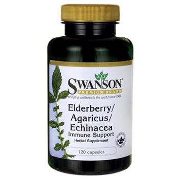 Swanson Elderberry/ Agaricus/ Echinacea Immune Support (Bezinka, pečárka, echinacea, podpora imunity (87614110448)