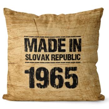 Vankúš Made In + rok (Veľkosť: 55 x 55 cm, rok: 1965)