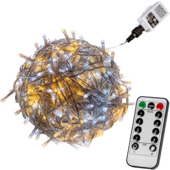 VOLTRONIC® 67605 Vánoční řetěz - 200 LED, teple/stud.bílý + ovladač