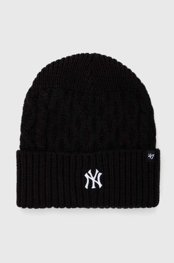 Čepice 47brand MLB New York Yankees černá barva, z tenké pleteniny