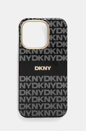 Obal na telefon Dkny iPhone 16 Pro 6.3 černá barva, DKHMP16LHRHSEK